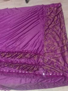 new purple reffle saree