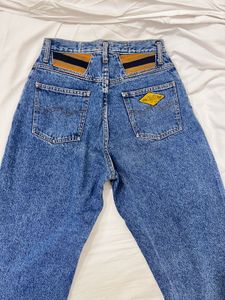 Vintage Striped Pocket Jeans