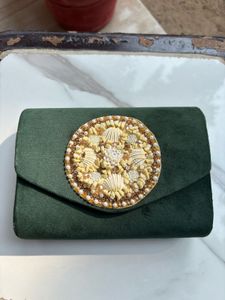 Stylish Dark Green Clutch