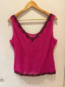 Chic Pink Lace Top