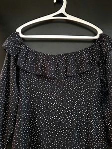 Polka Dot Off-Shoulder Mini Dress