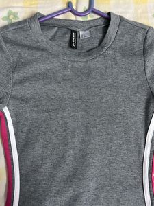 H&amp;M Grey Knit Bodycon Dress