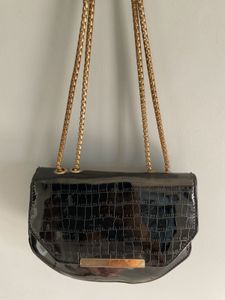 Chic Black Chain Shoulder and sling Bag