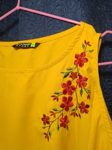 TOKYO TALKIES Yellow Top for Casual Wear