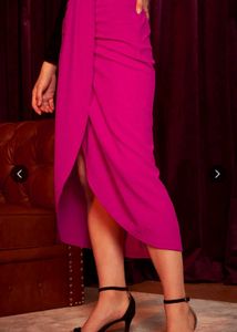 Magenta Straight Skirt