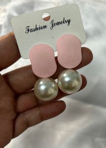 Pink & Pearl Drop Earrings