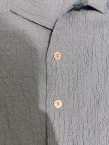 Zudio Fancy Blue Crop Shirt