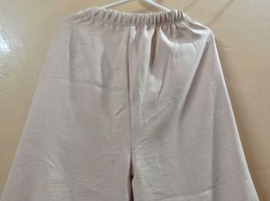Elegant Beige Wide-Leg Palazzo Pants