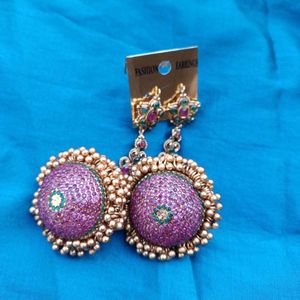 Bridal Jhumka Fine Stone Work
