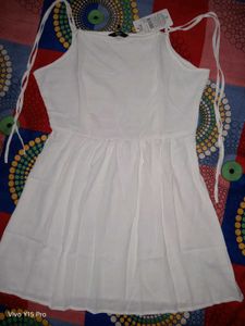 Chic White Mini Sundress || সেলিব্রেটিদের কালেকশন