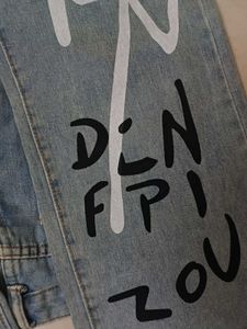 Urbanic Graffiti Motif Jeans