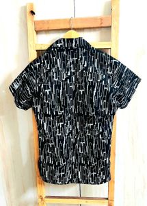 Black Printed Shirt Size-34-36