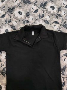Black Short Sleeve Polo Shirt