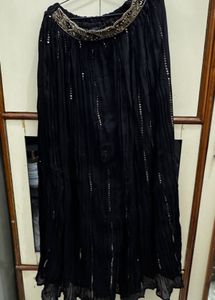 Black Embellished three piece dress