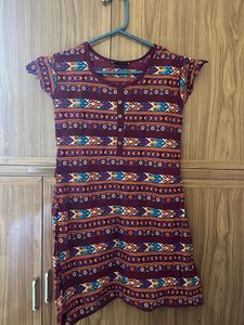 Patterned Mini Dress