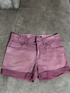 Pink Denim Shorts