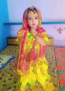 Yellow Floral Lehenga Choli Set,3 Year Baby Girl