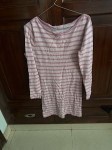 Striped Long Sleeve Mini Dress