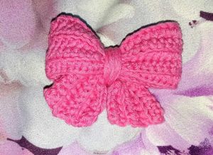 Crochet Bow Hair Clip 🎀