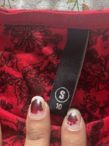 Red Striped Long Sleeve Top Y2K