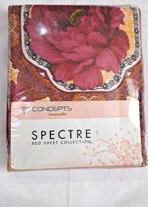 King Size Double Bed Bedsheet with 2 Pillow Covers