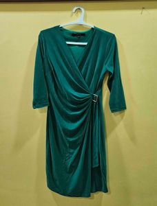 Emerald Green Wrap Dress