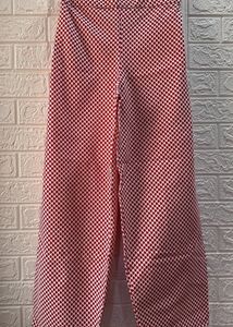 Red Heart Print Pants