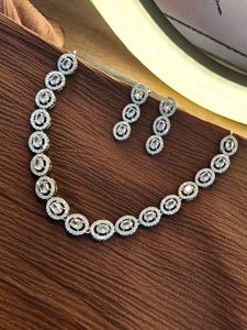 Sleek American Diamond Necklace
