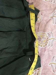 Green Pleated Skirt For Girl