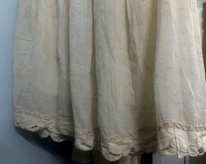 white calf length skirt