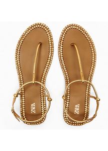 Brand New Zara Leather Sandal From NY