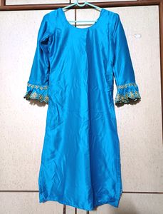 Blue Kurti-Salwar Set