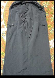 Grey Cargo Maxi Skirt