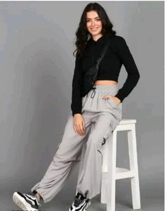 Grey Cargo Pants