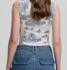 Toile Print Tank Top