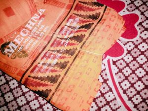ORANGE PRINTED SAREE