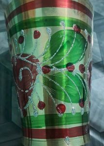 mughal Design Brass Glass