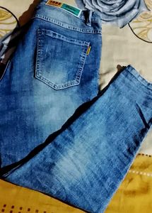 Vintage Wash Denim Jeans For Men Size 30
