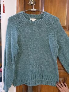 Cozy Green Knit Sweater