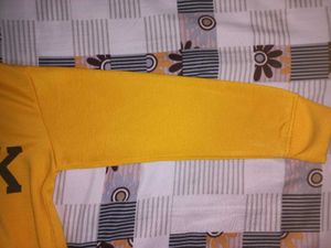 Yellow &#39;Trust Yourself&#39; Graphic Hoodie