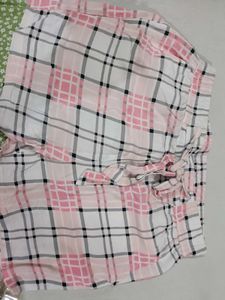 Y2k ghingham patterned shorts combo