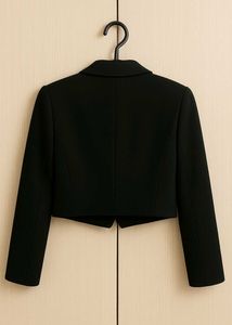 Black Cropped Blazer Jacket