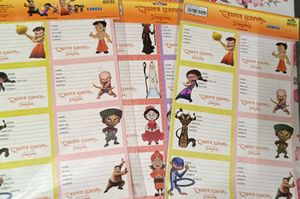 1White Note Book, 3packs Of Chhota Bheem Stickers