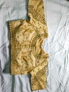 Elegant Gold Embroidered Blouse