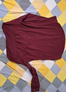 Burgundy Long Sleeve Top