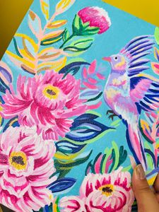 Beautiful Bird Acrylic Canvas Painting