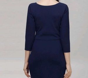 Chic Navy Wrap Dress