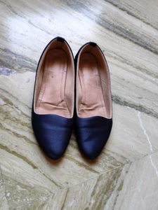 Navy Blue Silk Fabric Ballerina