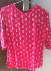 Pink Printed Pajama Set