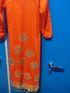 Beautiful Handwork Kurta With Dupatta Set